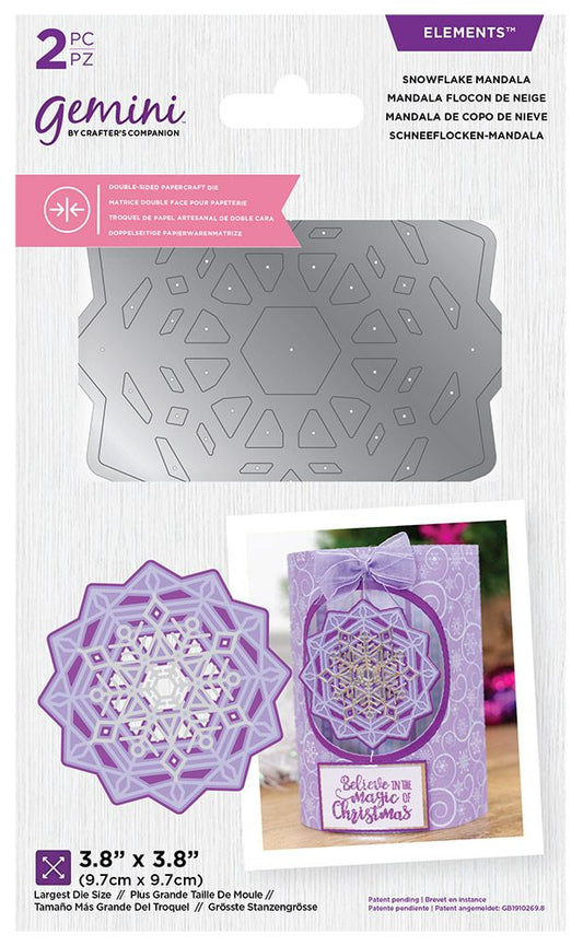 Gemini Double-Sided Layerable Topper and Image Die - Snowflake Mandala