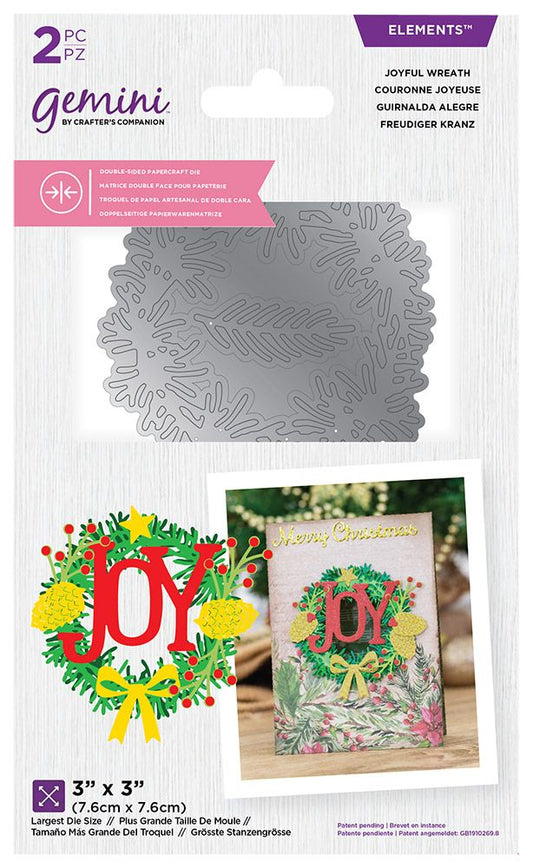 Gemini Double-Sided Layerable Topper and Image Die - Joyful Wreath