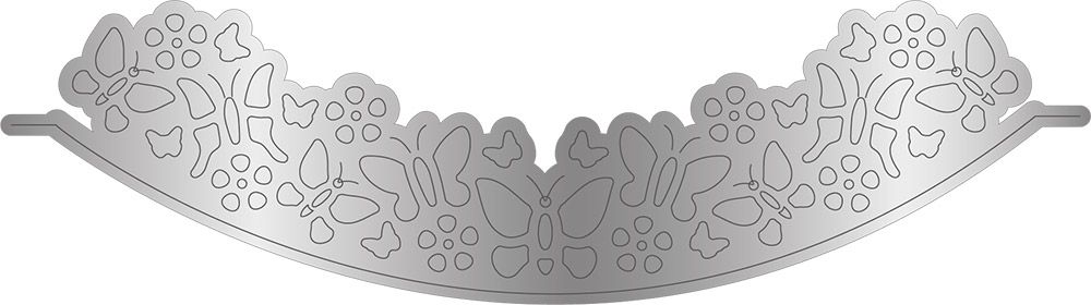 Gemini Curved Border Edgeable Die - Ditsy Butterflies