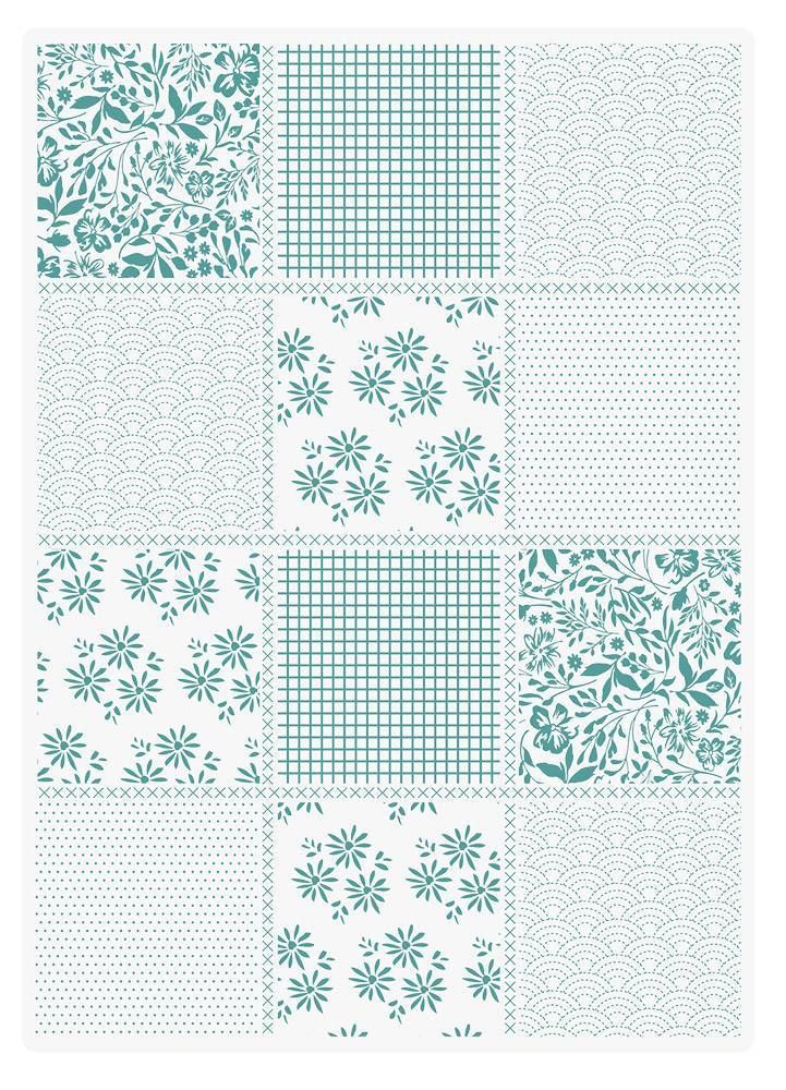 Sara Signature Sew Lovely 5x7 Embossing Folder - Pretty Patchwork