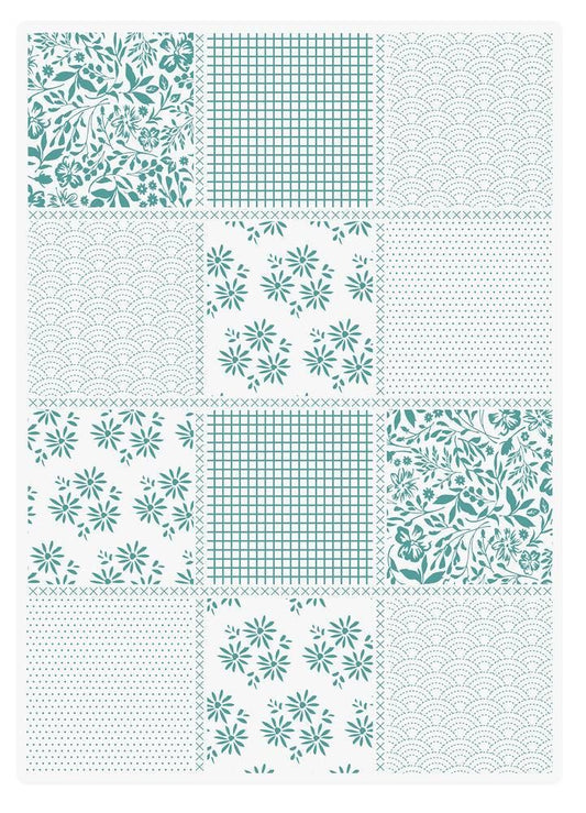 Sara Signature Sew Lovely 5x7 Embossing Folder - Pretty Patchwork