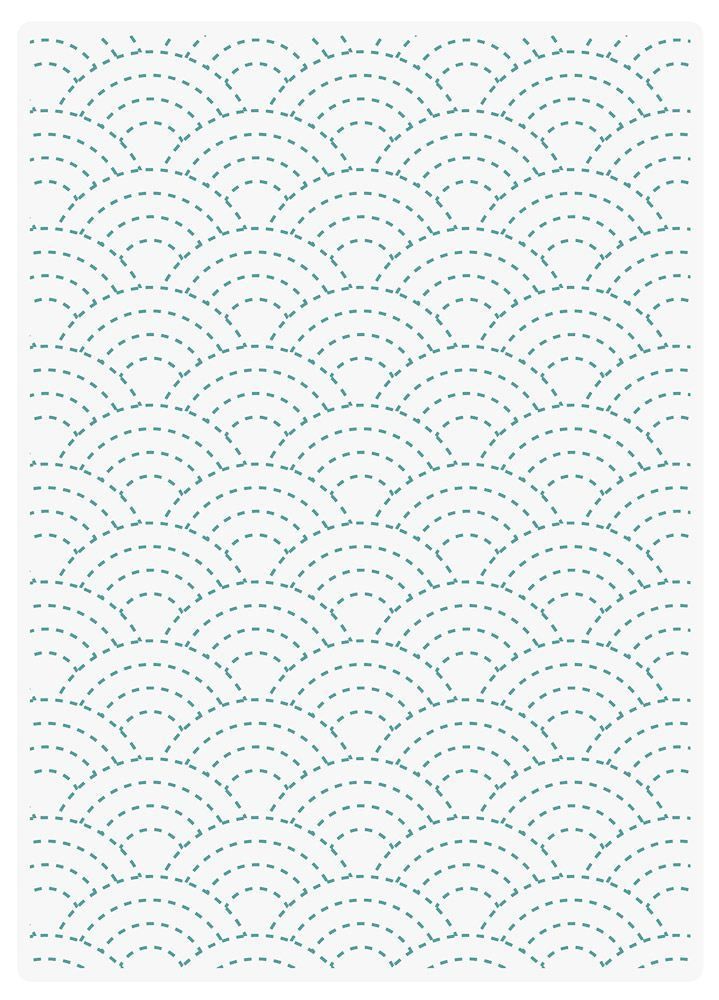 Sara Signature Sew Lovely 5x7 Embossing Folder - Sashiko