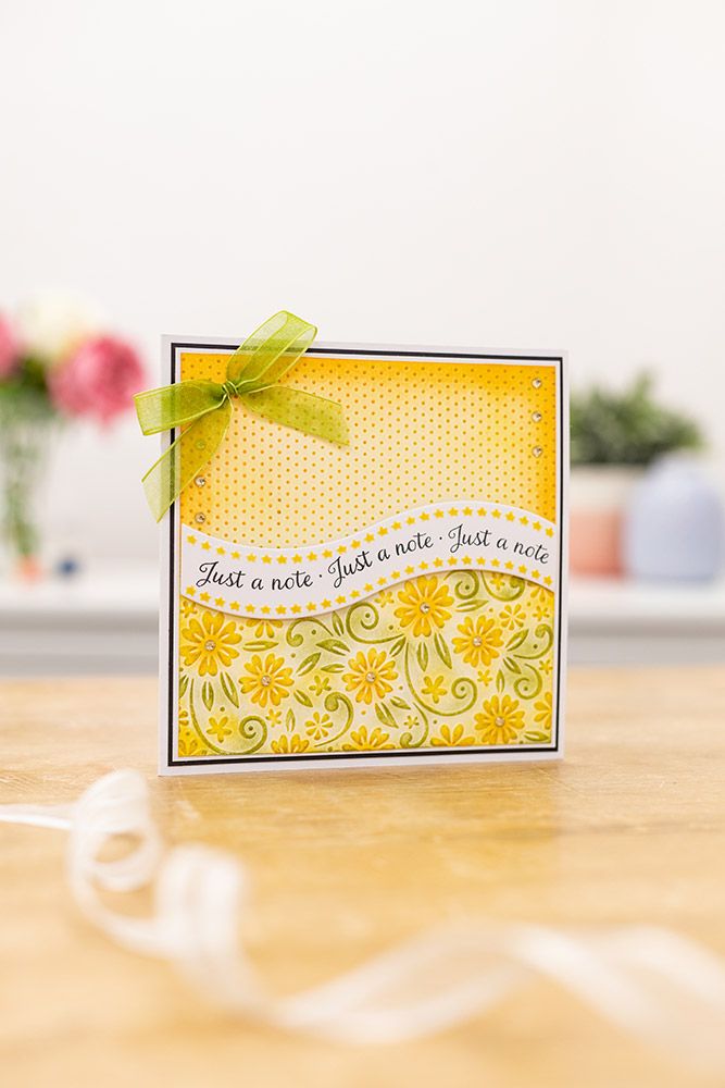 Gemini 6x6 Embossing Folder with Stamp & Die - Just a Note