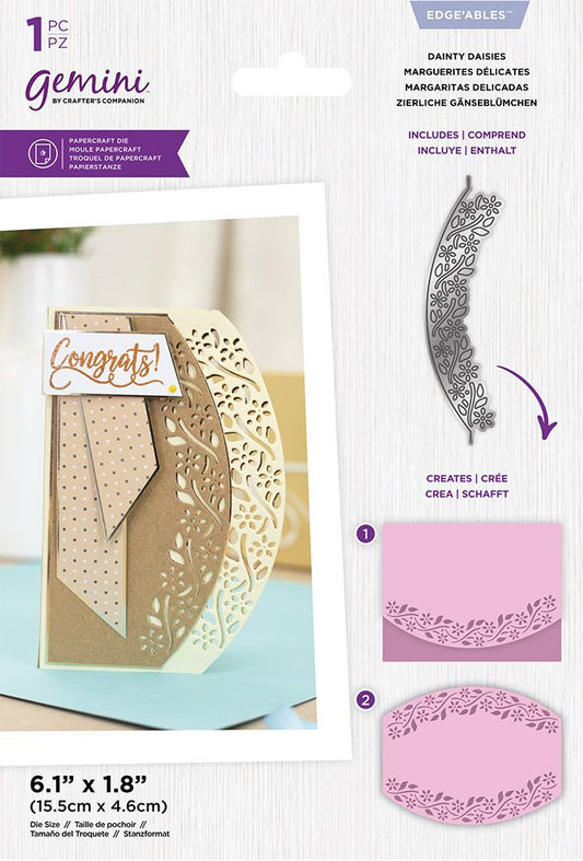 Gemini Curved Border Edgeable Die - Dainty Daisies