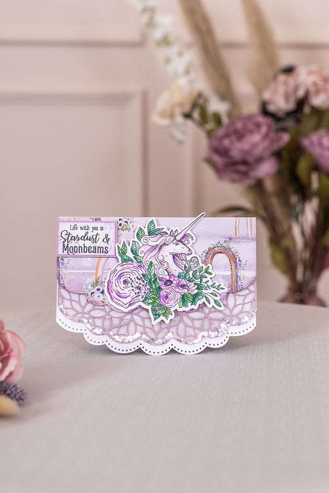 Sara Signature - Enchanted Dreams - Stamp & Die Set - Decorative Unicorn