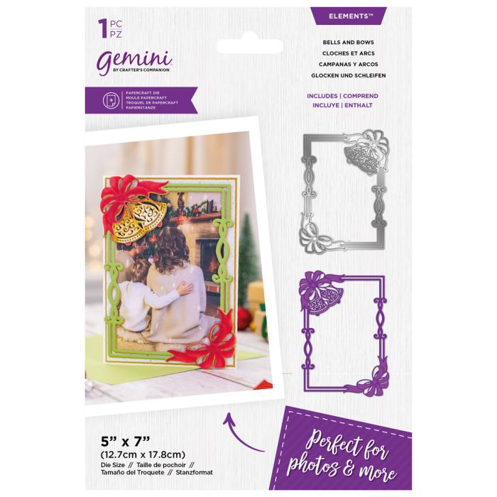 Gemini Elements Fancy Frame Die - Bells and Bows
