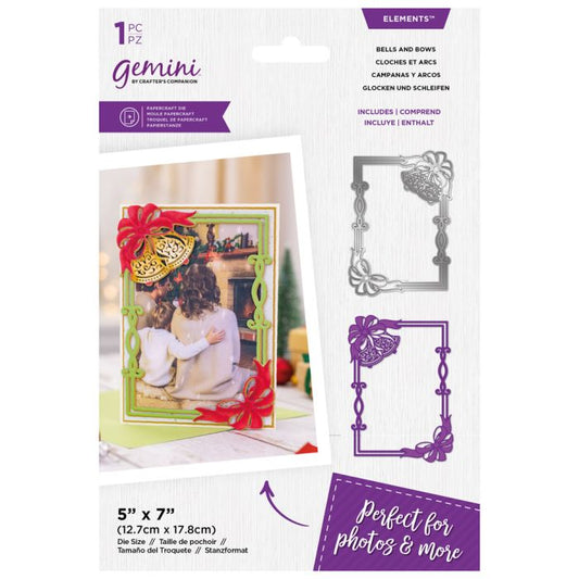 Gemini Elements Fancy Frame Die - Bells and Bows