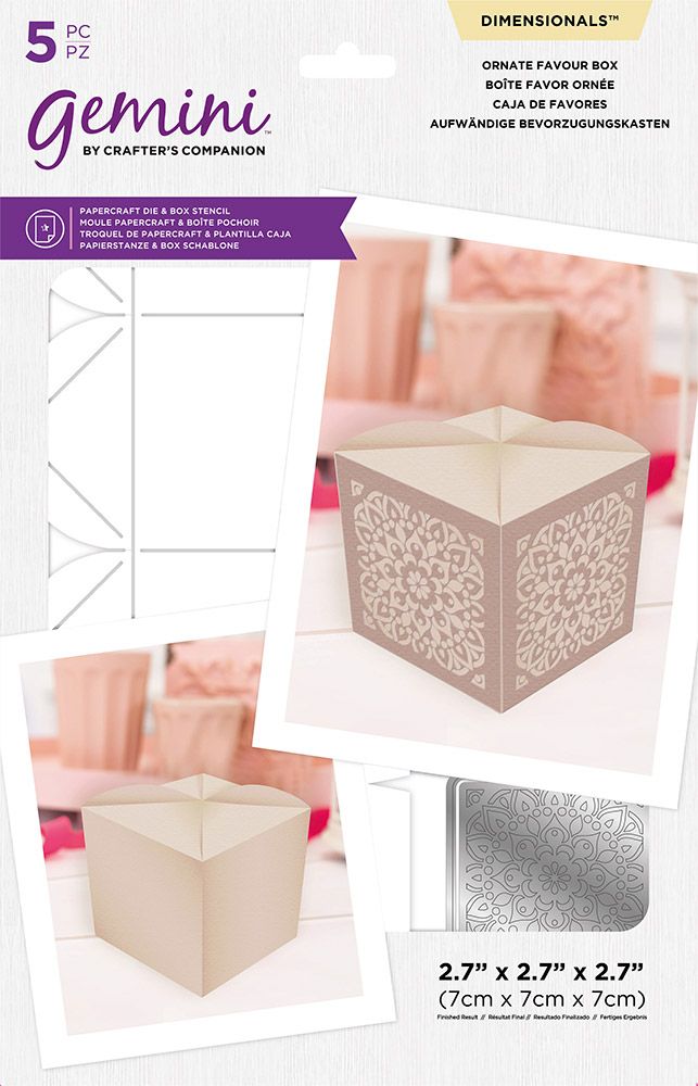 Gemini Dimensionals Die and Stencil - Ornate Favor Box