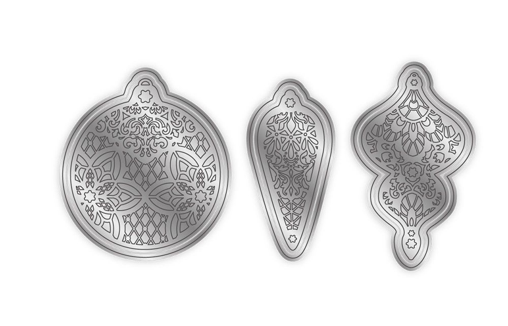 Sara Signature - Frosty and Bright - Beautiful Baubles Die Set