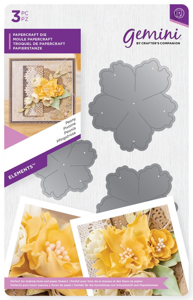 Gemini Elements Flower Forming Foam Die - Peony