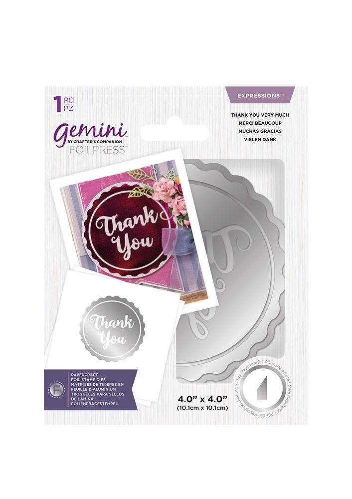 Gemini Expressions Foil Stamp Die - Thank You Very Much