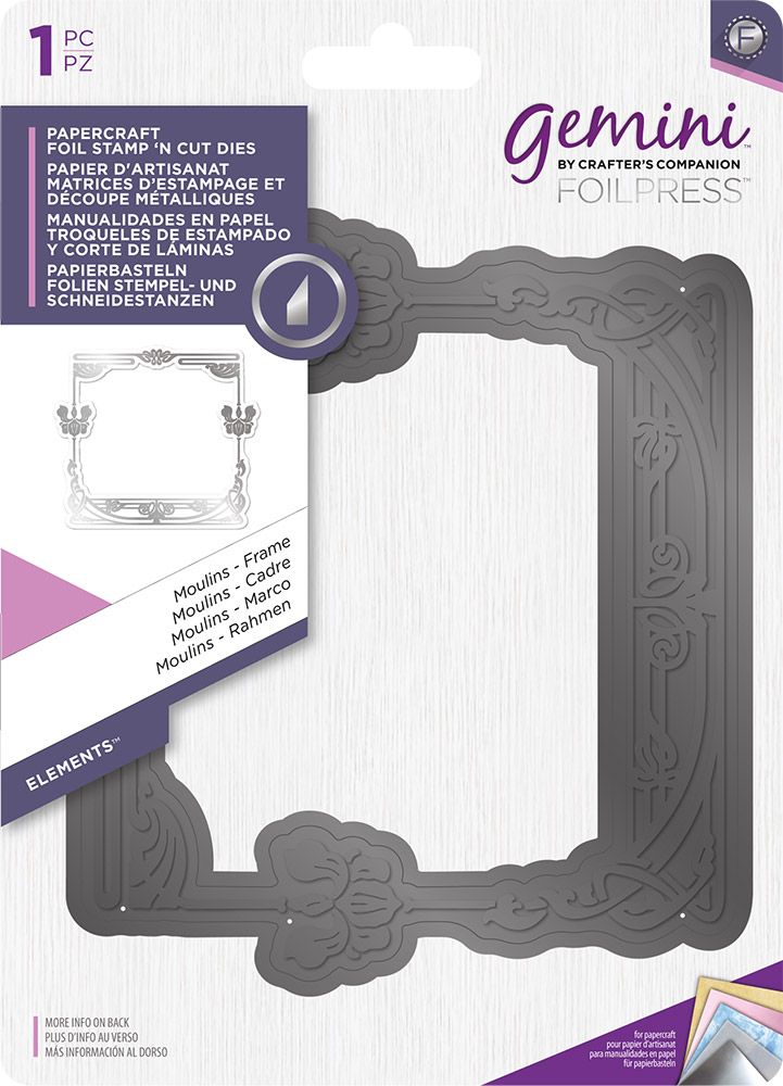 Gemini FoilPress - Stamp & Cut Die - Moulins - Frame
