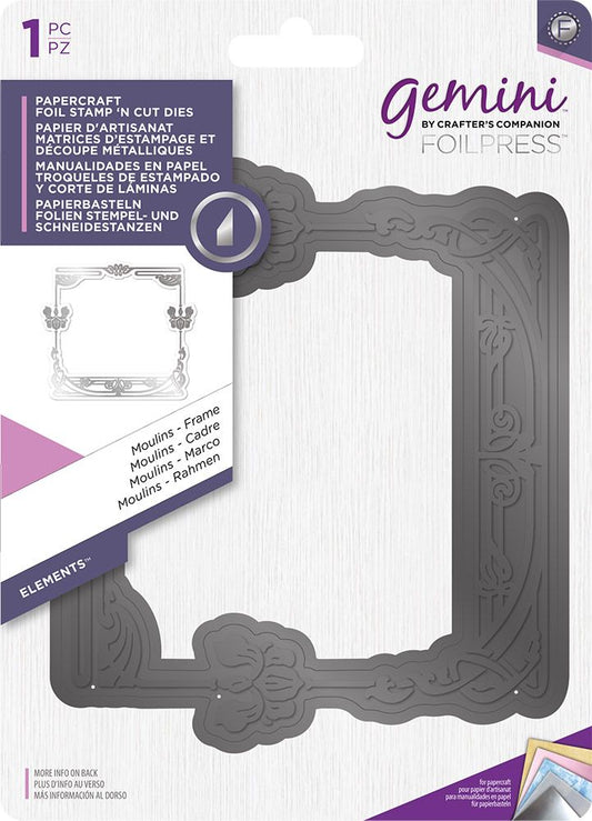 Gemini FoilPress - Stamp & Cut Die - Moulins - Frame