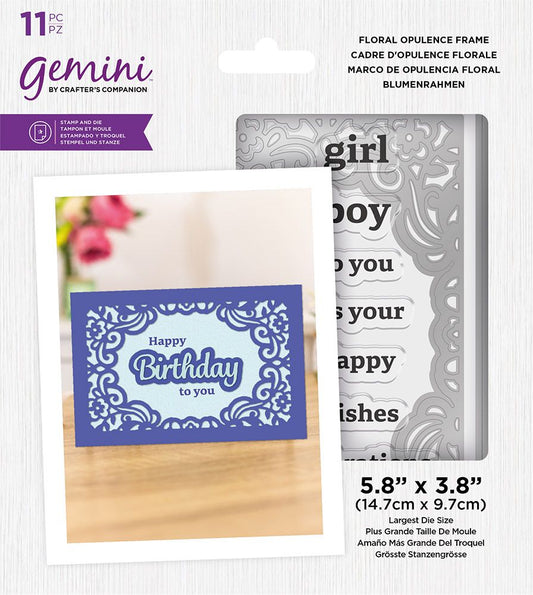 Gemini - Stamp & Die - Floral Opulence Frame
