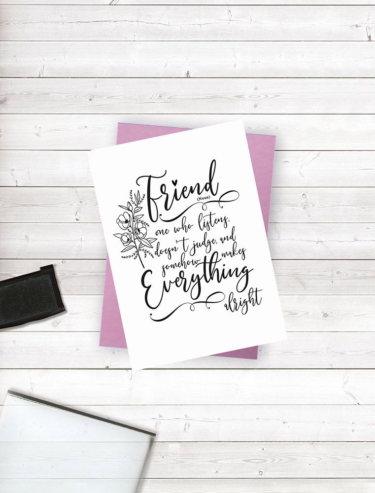 Crafters Companion Friends For Life Clear Acrylic Stamp - A friend like you