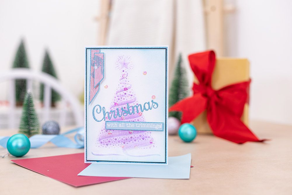 Sara Signature - Frosty and Bright - 3D Embossing Folder - Enchanted Christmas Tree