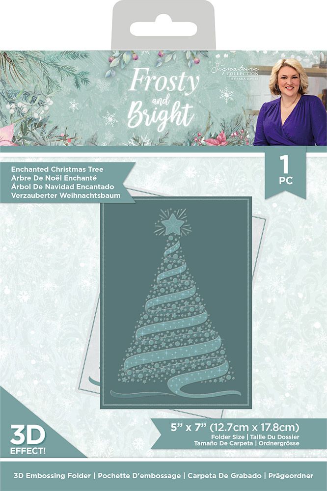 Sara Signature - Frosty and Bright - 3D Embossing Folder - Enchanted Christmas Tree