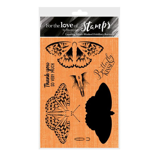 For the Love of Stamps - Layering Silver-Washed Fritillary Butterfly A6 Stamp Set