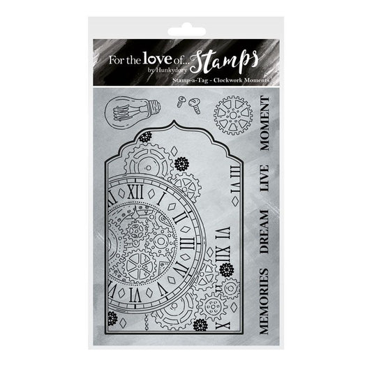 For the Love of Stamps - Clockwork Moments A6 Stamp Set
