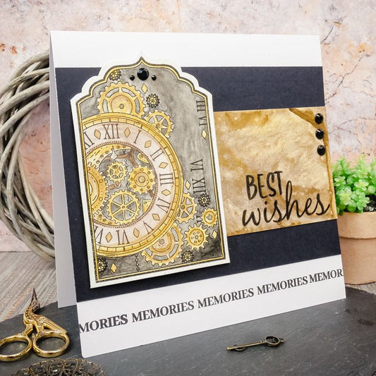 For the Love of Stamps - Clockwork Moments A6 Stamp Set