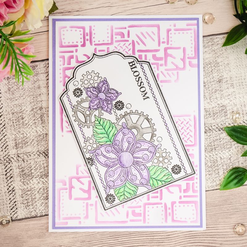 For the Love of Stamps - Metal Blossoms A6 Stamp Set