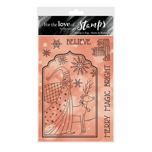 For the Love of Stamps - Santa & Rudolph A6 Stamp Set