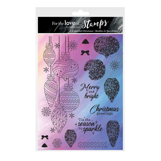 For the Love of Stamps - Baubles & Snowflakes A5 Stamp Set