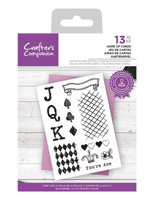 CC-STP-GOFC Crafters Companion Photopolymer stamp - Game of Cards