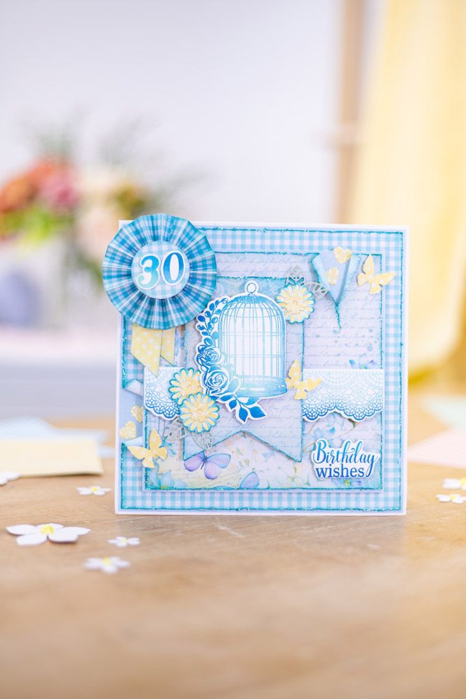 Sara Signature Garden Party Stamp & Die - Vintage Birdcage