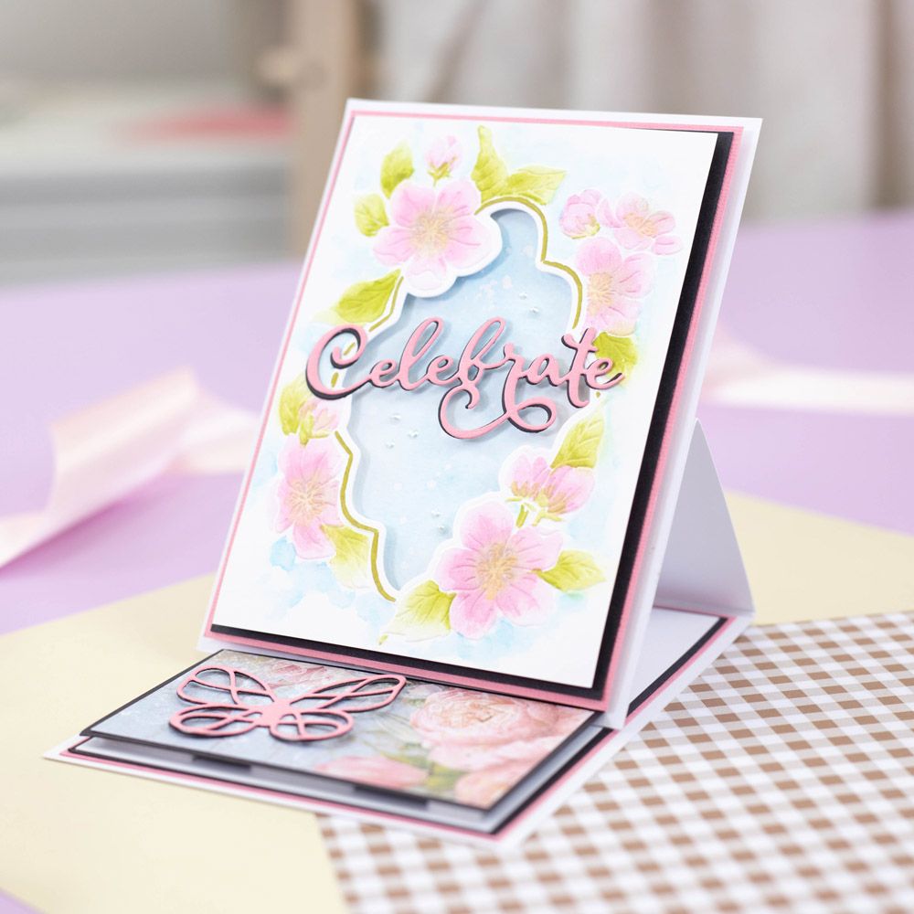 Gemini 4" x 6" Floral Frame Cut and Emboss Folder - Beautiful Blossom