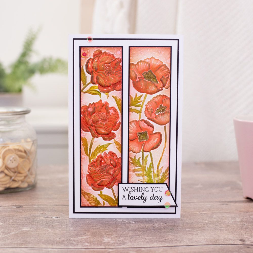 Gemini Floral Panel 3D Embossing Folder - Beautiful Blooms