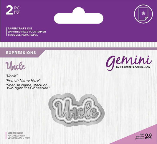 Gemini Expressions Metal Die - Uncle