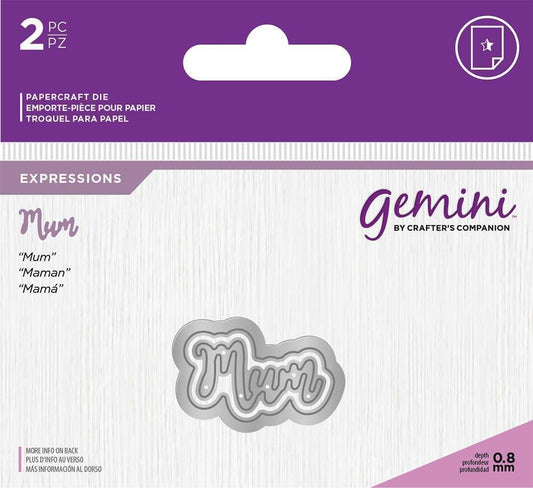 Gemini Expressions Metal Die - Mum