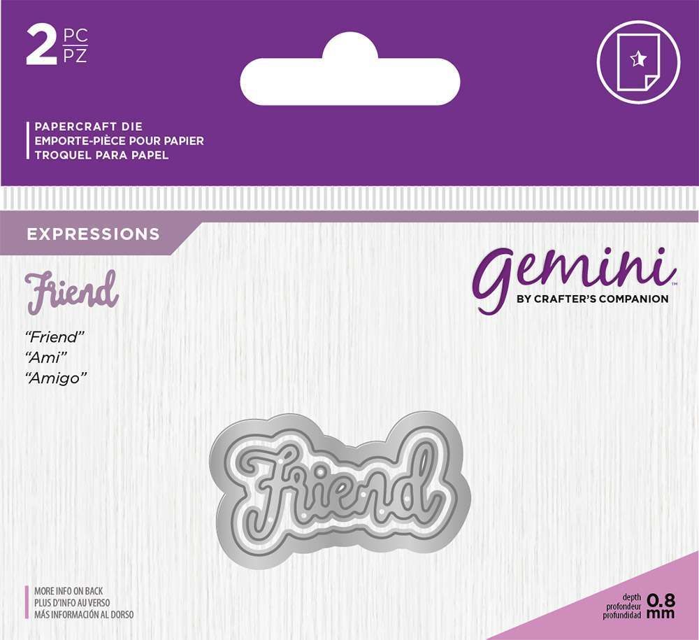 Gemini Expressions Metal Die - Friend