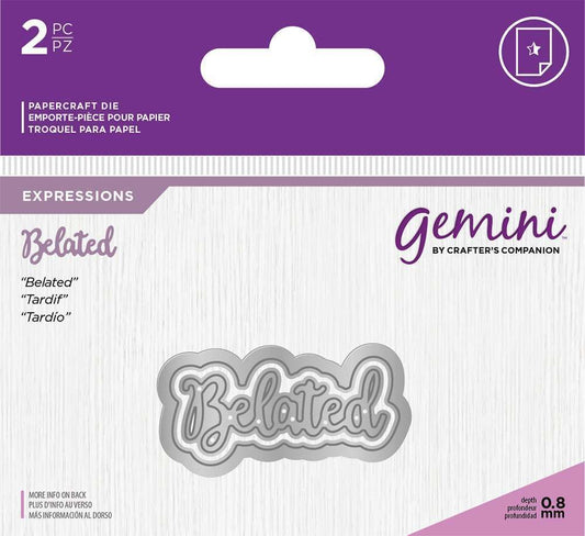 Gemini Expressions Metal Die - Belated