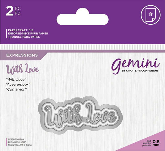 Gemini Expressions Metal Die - With Love
