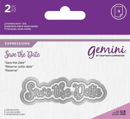 Gemini Expressions Metal Die - Save The Date