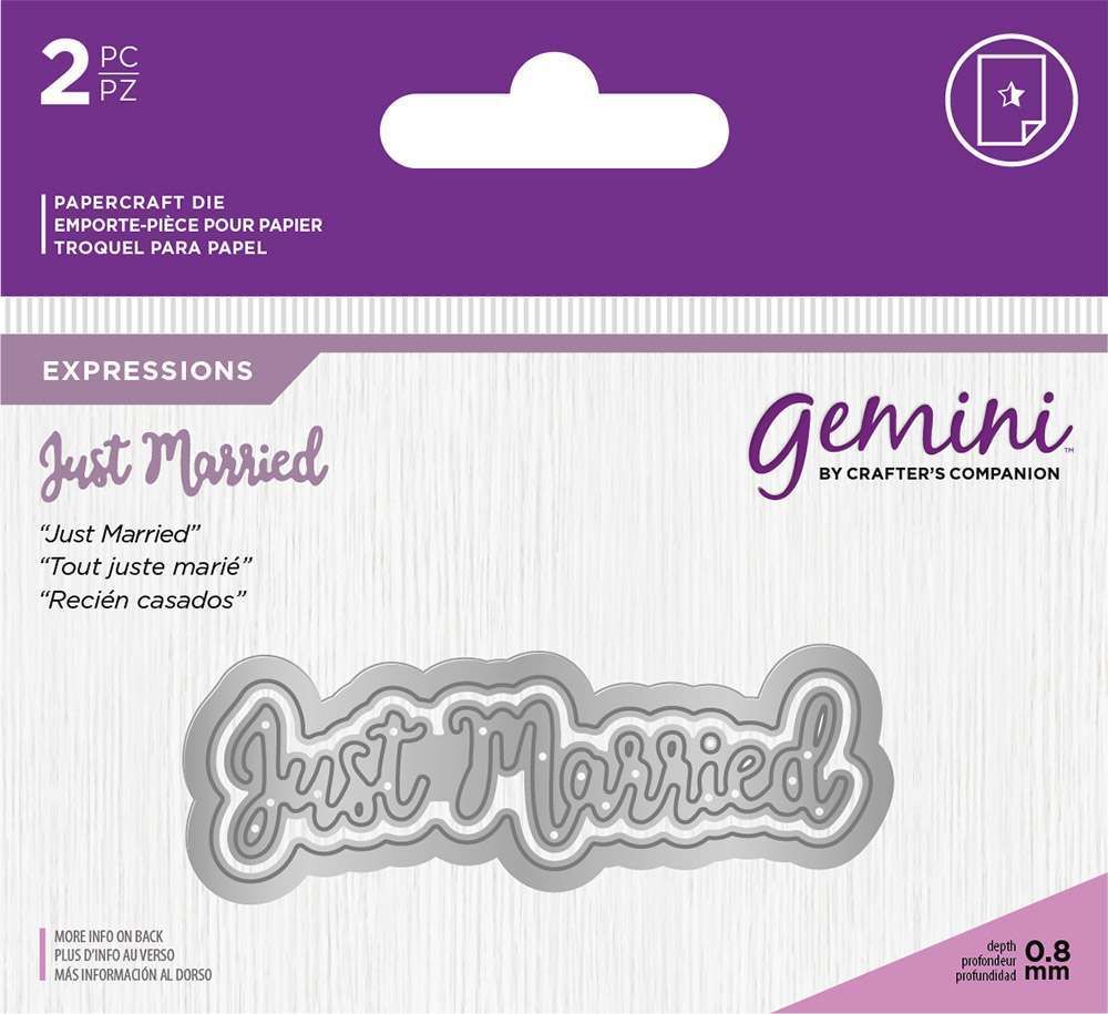 Gemini Expressions Metal Die - Just Married