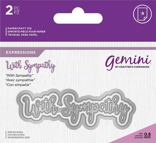 Gemini Expressions Metal Die - With Sympathy