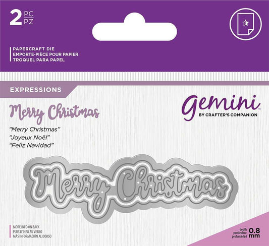 Gemini Expressions Metal Die - Merry Christmas