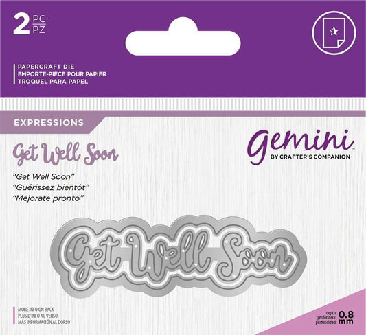 Gemini Expressions Metal Die - Get Well Soon