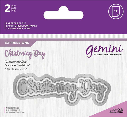 Gemini Expressions Metal Die - Christening Day