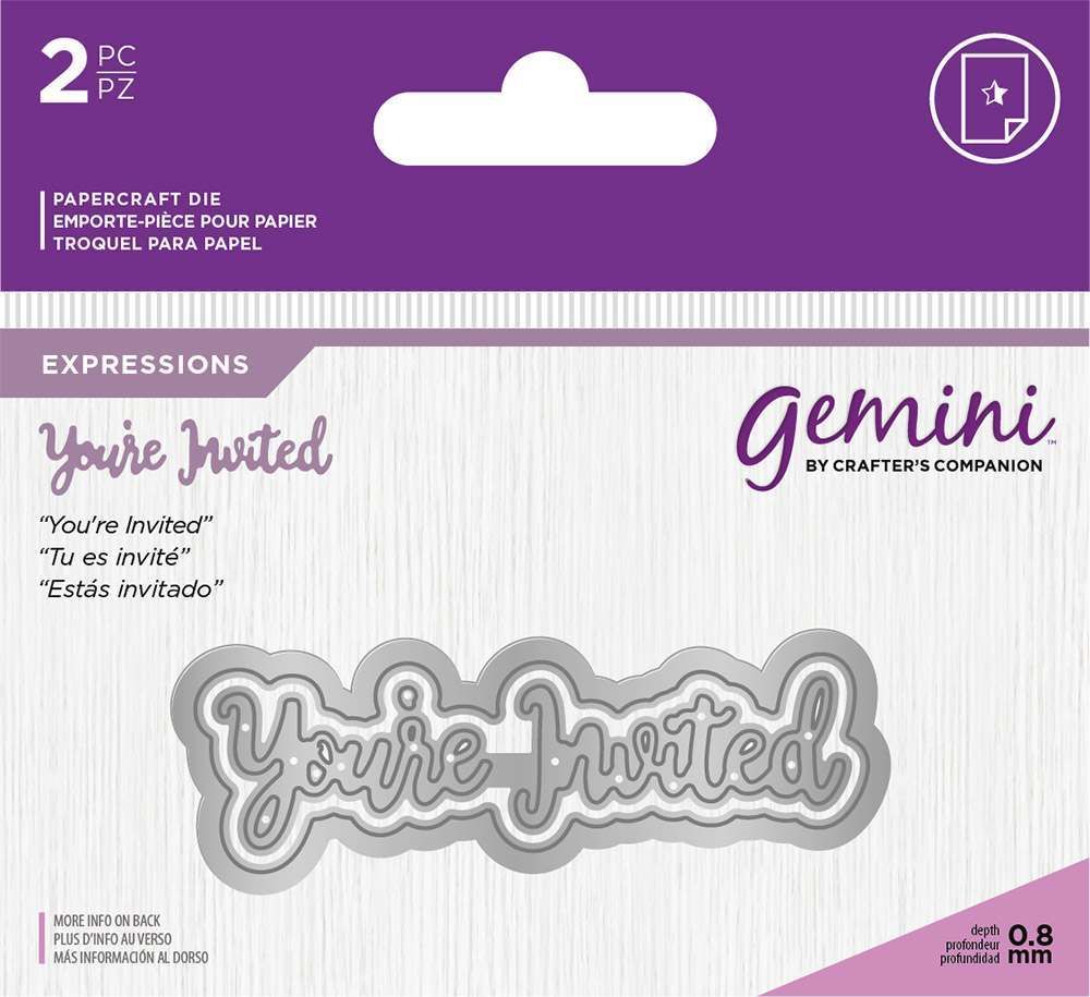 Gemini Expressions Metal Die - Youre Invited