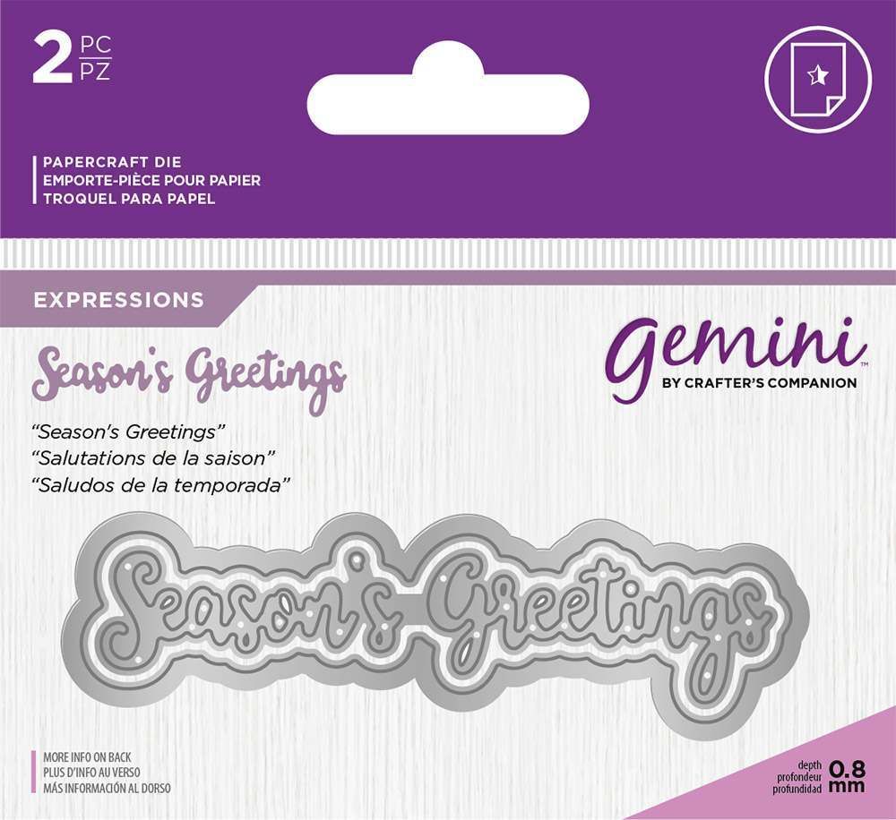 Gemini Expressions Metal Die - Seasons Greetings