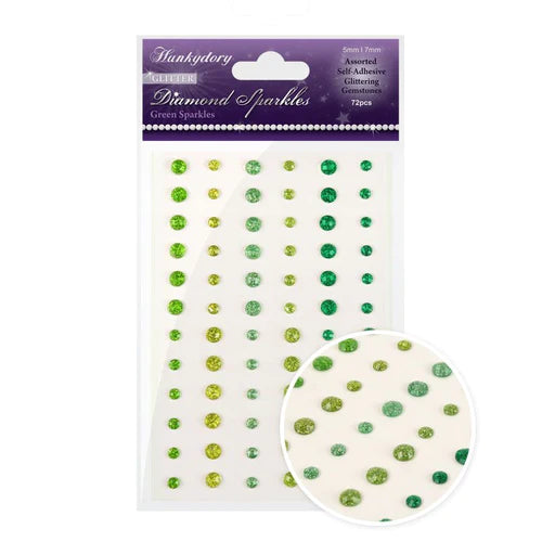 Diamond Sparkles Glitter Gemstones-Green Sparkles