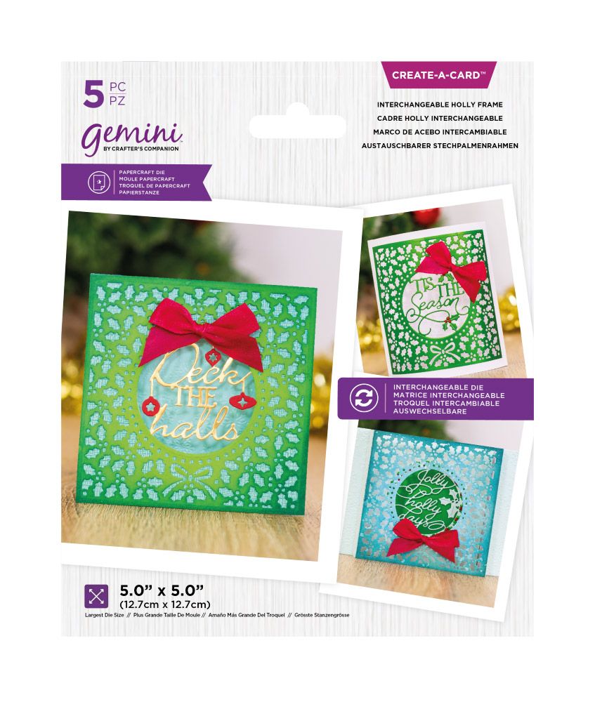 Gemini Create-A-Card Interchangeable Holly Frame Die