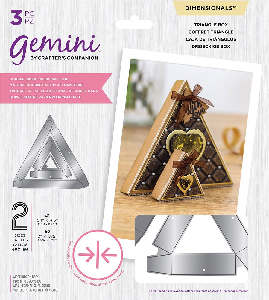 Gemini Dimensional Double-Sided Die - Triangle Box