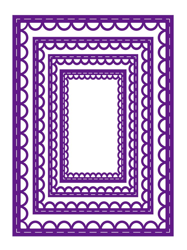 Gemini - Metal Die - Elements - Inverted Stitched Lace Rectangle