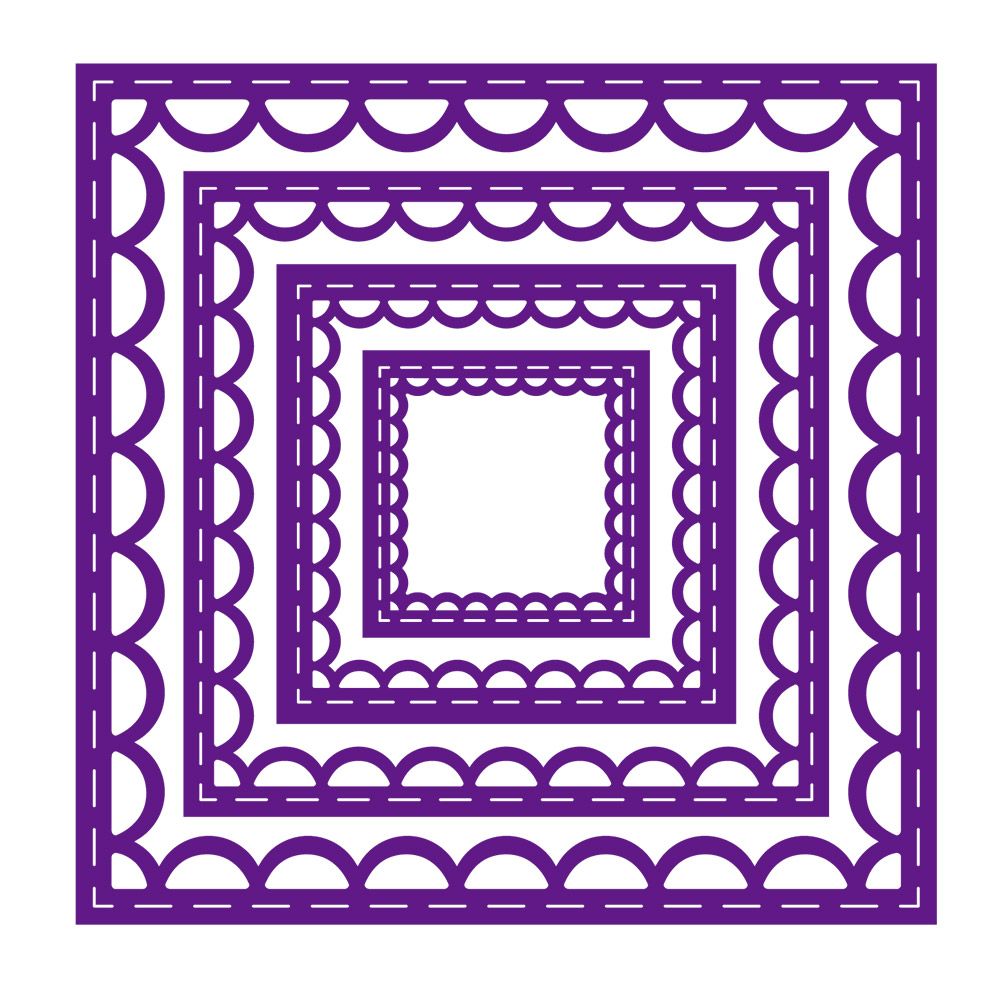 Gemini - Metal Die - Elements - Inverted Stitched Lace Square