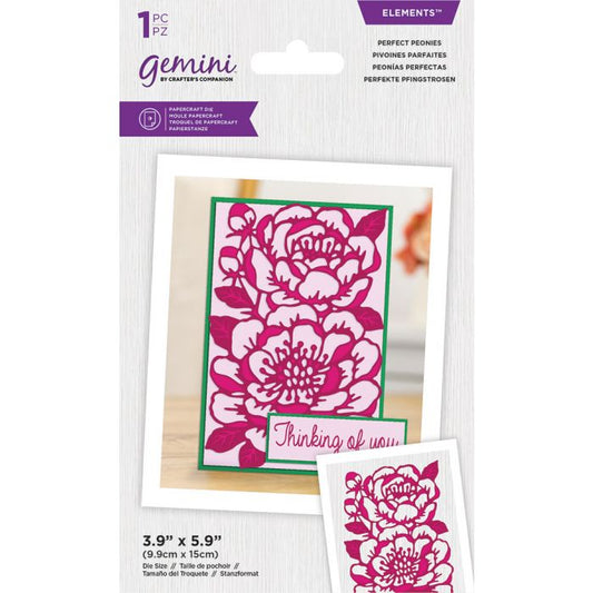 Gemini Elements Delicate Panel Die - Perfect Peonies